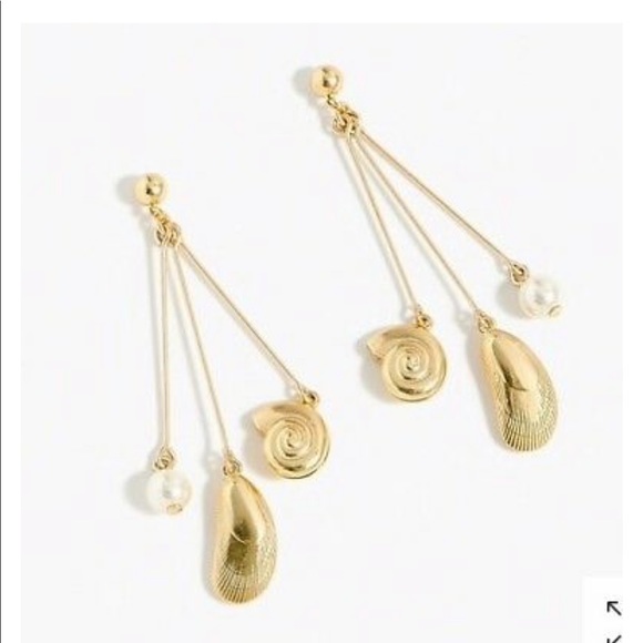 J. Crew Jewelry - NWT J. CREW SHELL PEARL DROP EARRINGS